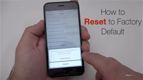How do I factory reset my iPhone with just the buttons?